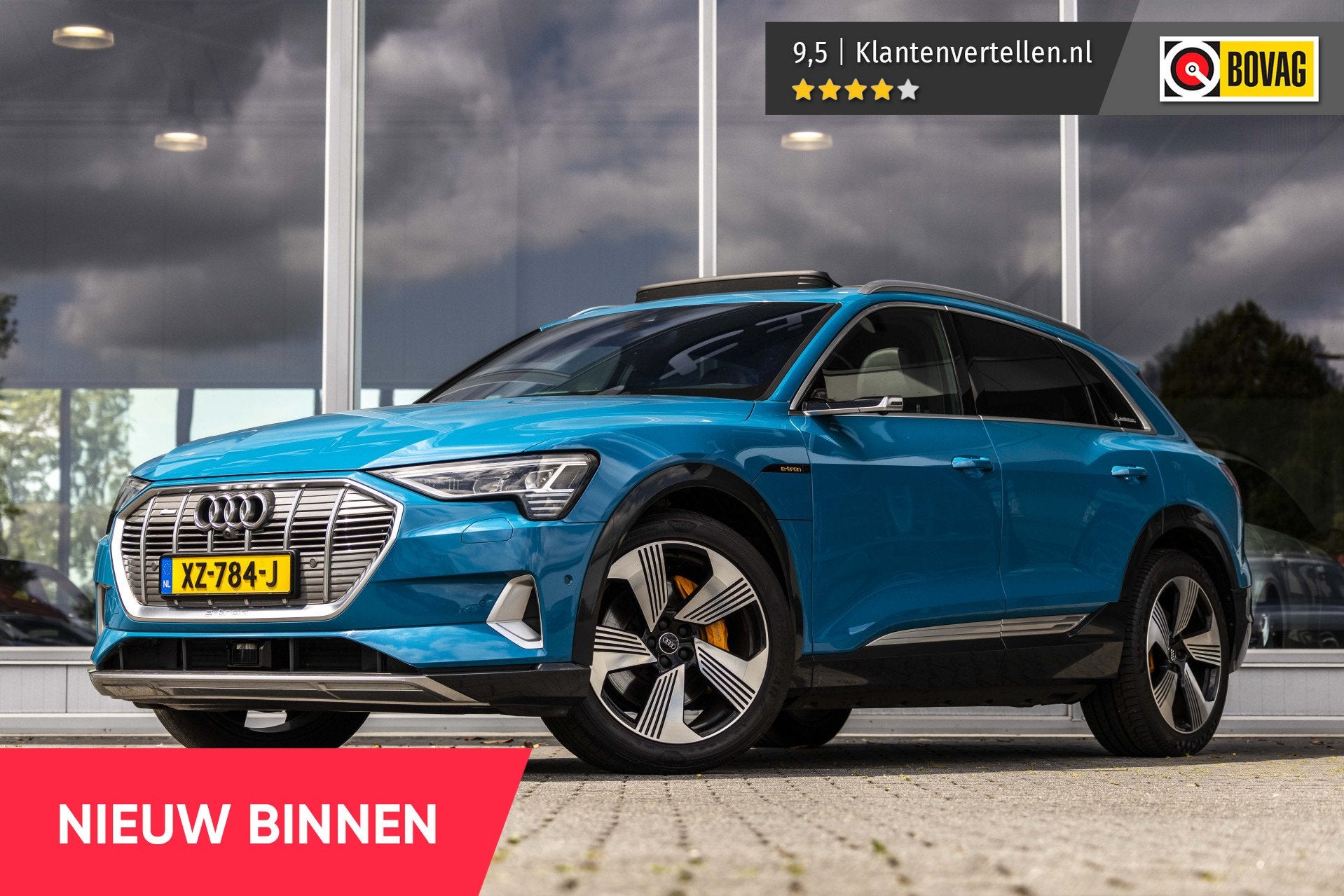 Audi e-tron e-tron 55 quattro advanced 95 kWh | Pano | B&O |, Zwart, 95 kWh, Blauw, 360 pk