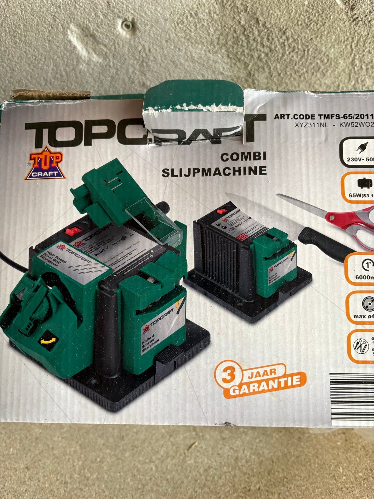 Topcraft Combi Slijpmachine - Messen, Boren, Beitels, Ophalen of Verzenden, Gebruikt, Minder dan 600 watt, Overige typen