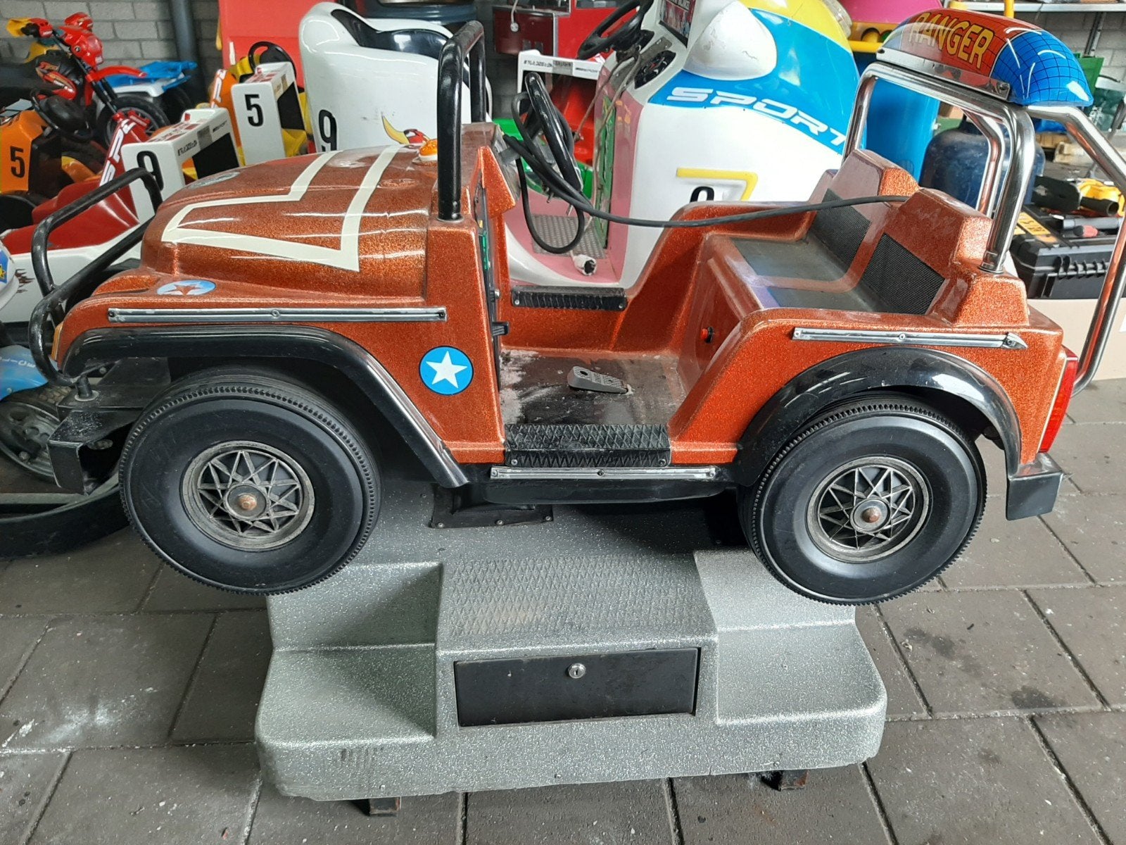 Falgas kiddy ride Jeep, Ophalen, Gebruikt