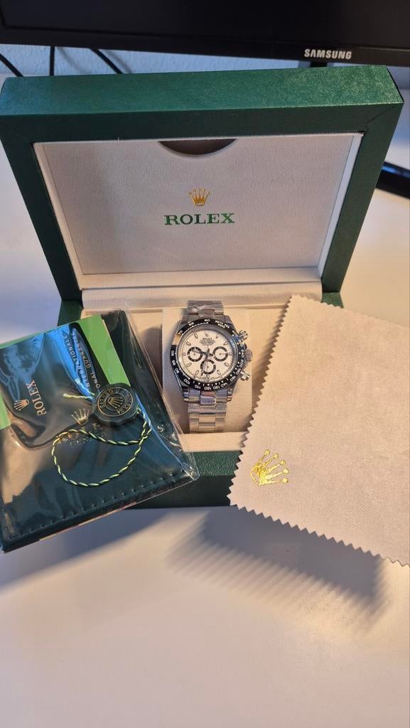 Rolex Daytona Panda, Rolex, Wit, Nieuw, Ophalen of Verzenden