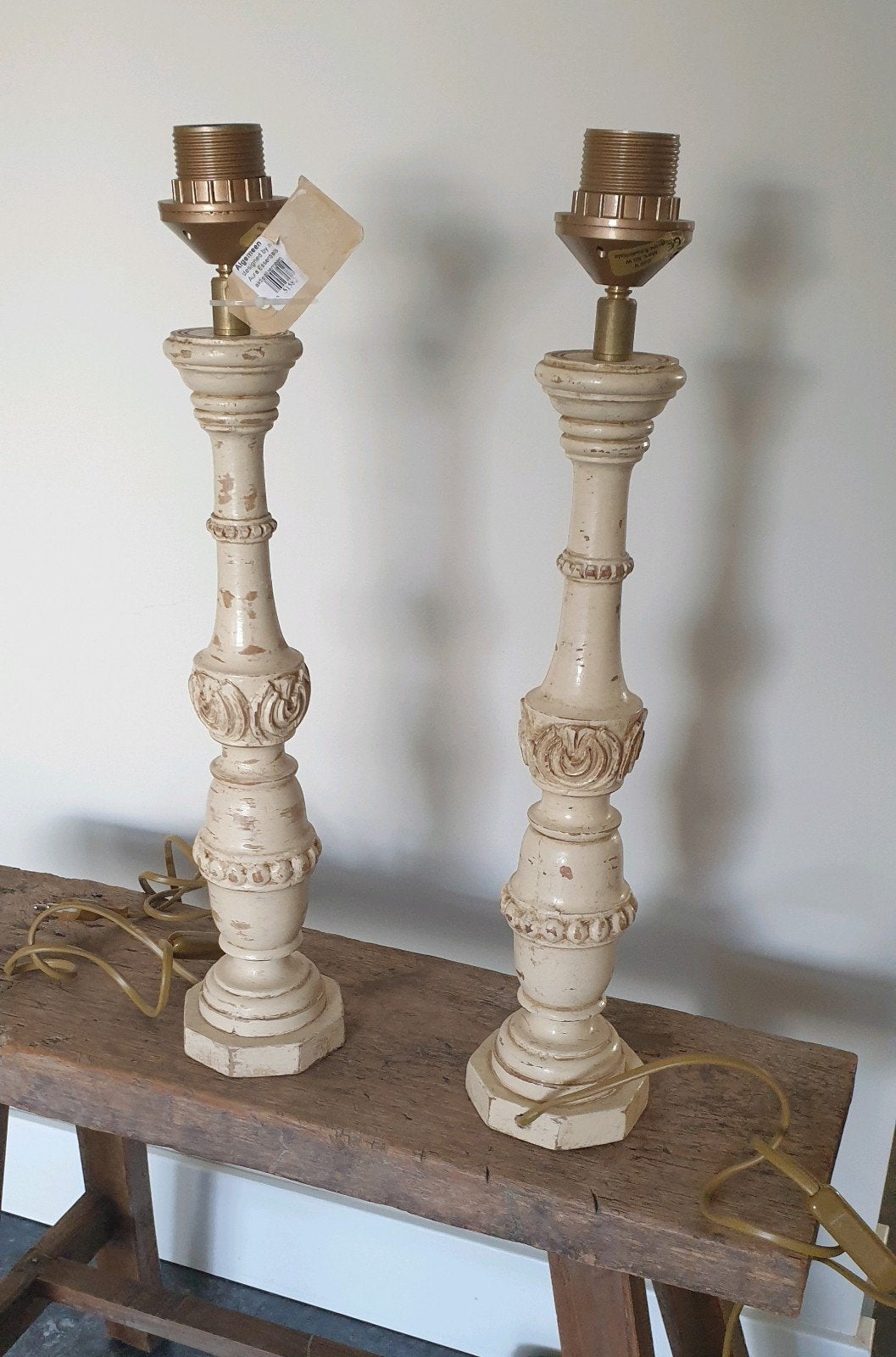 Landelijke lampenvoet, aura peeperkorn, h 47 cm, Ophalen of Verzenden, Zo goed als nieuw, E27 (groot), Landelijk