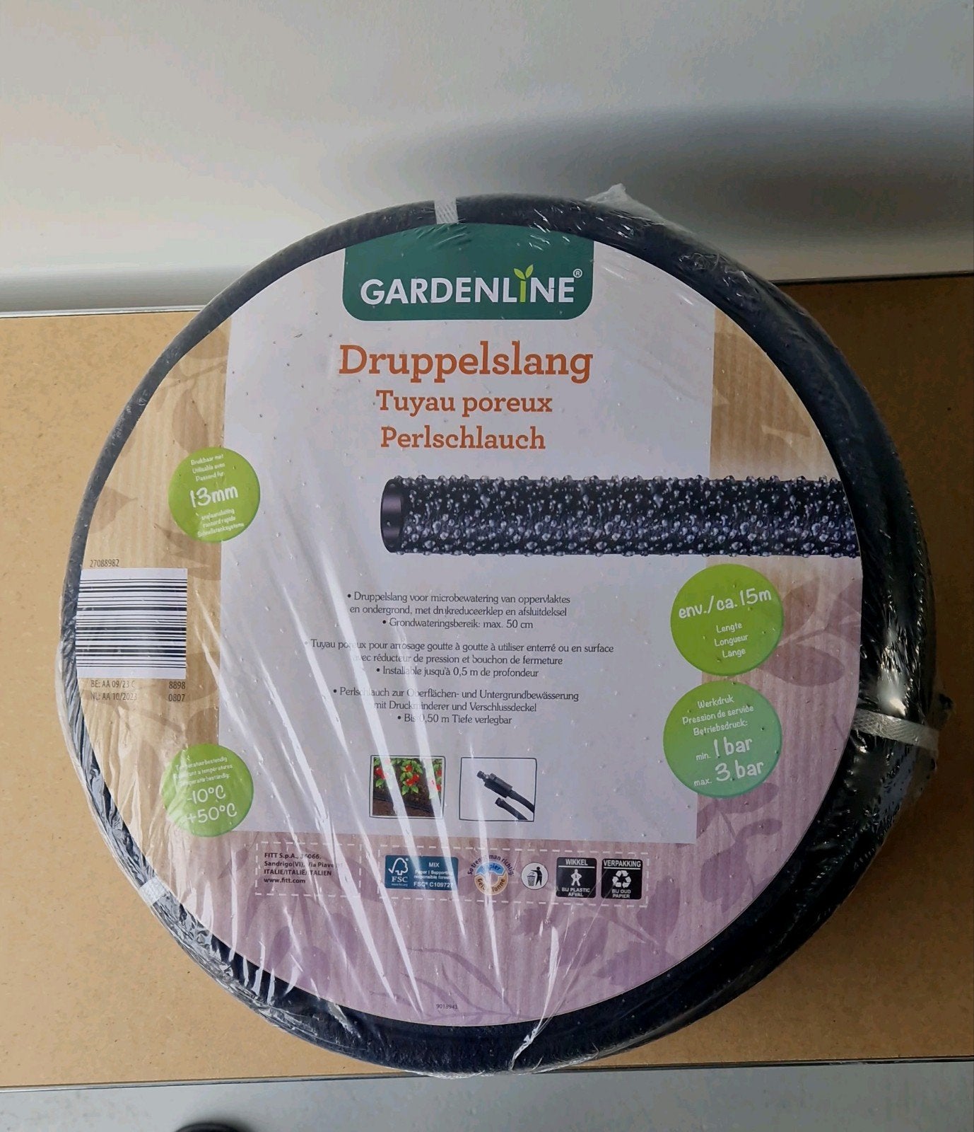 Nieuwe druppelslang 15 meter - Gardenline, Ophalen of Verzenden, Nieuw