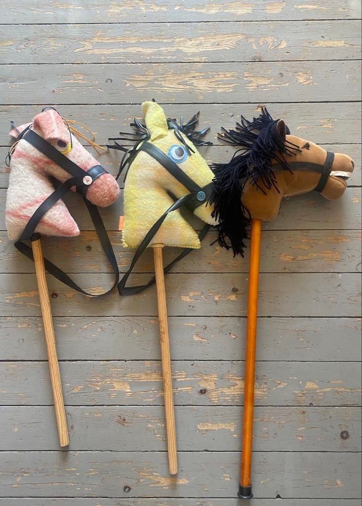 Set van 3 hobby paardjes / stokpaardjes, Ophalen, Gebruikt, Jongen of Meisje