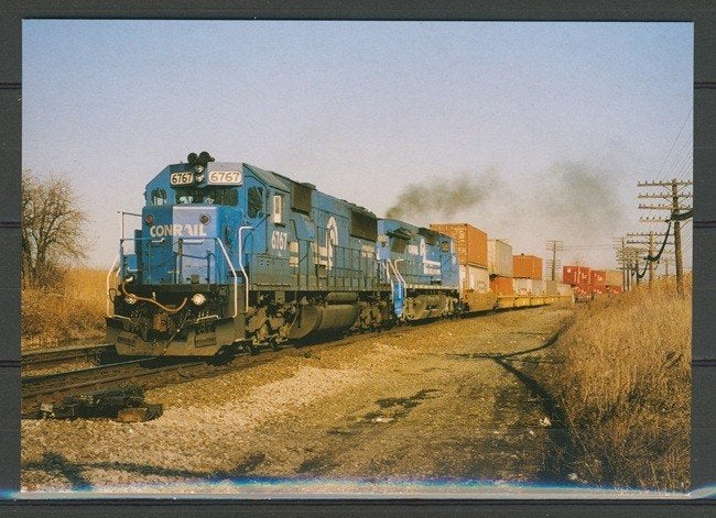 Locomotief Lok No. 6767 Foto-Ansichtkaart Trein t-154 jdu, Verzamelen, Spoorwegen en Tramwegen, Ophalen of Verzenden, Zo goed als nieuw