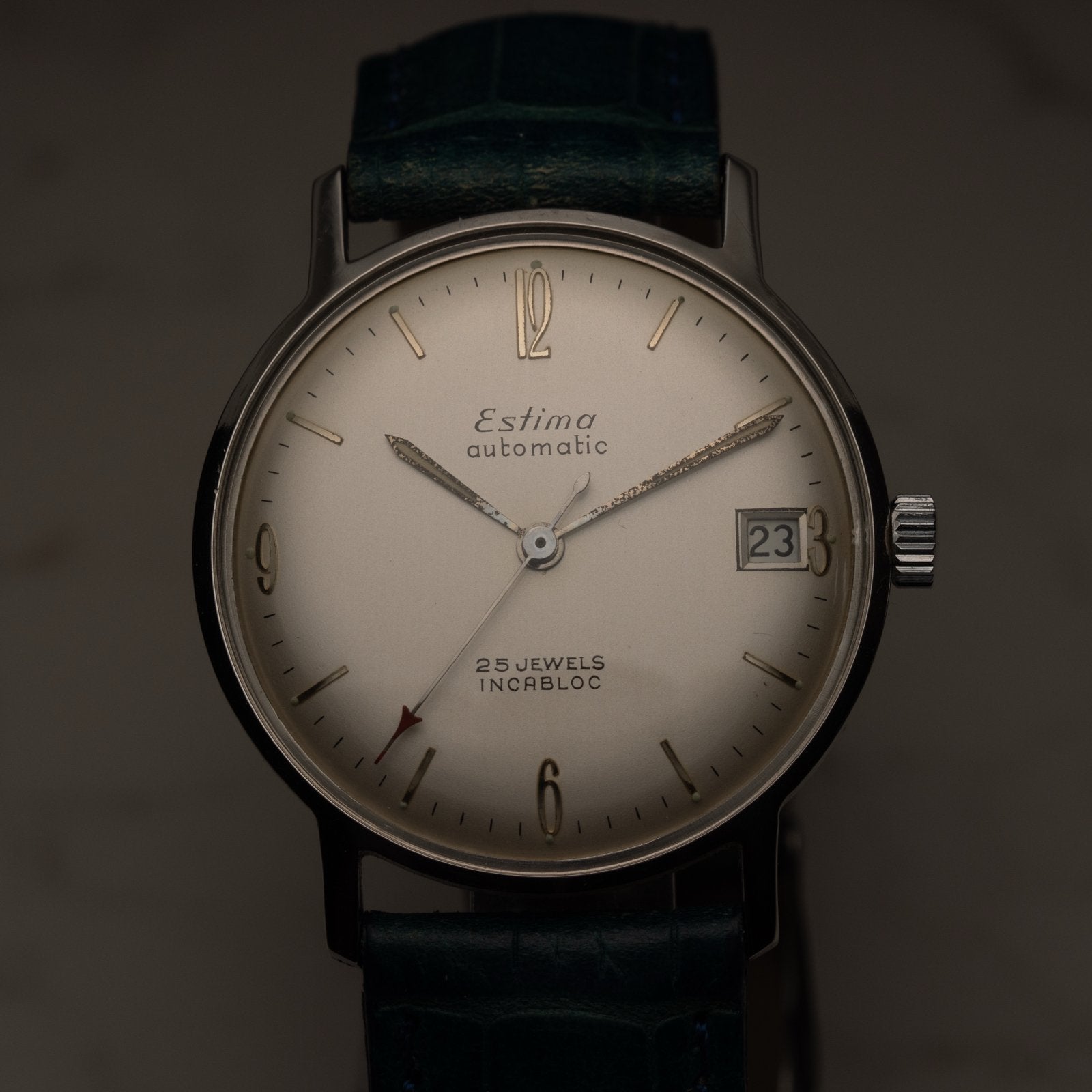 Estima Automatic 25 Jewels Incabloc Polshorloge, Overige merken, Staal, Polshorloge, 1960 of later