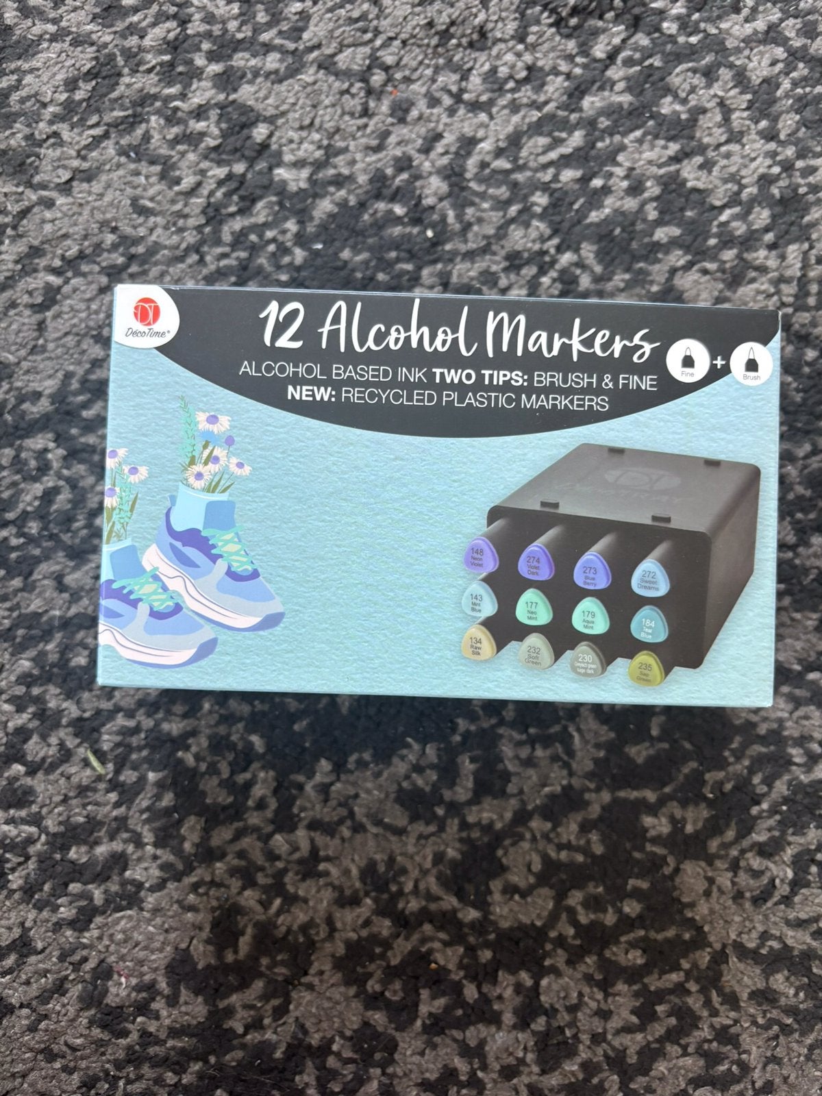 DécoTime Twinmarkers Alcohol markers 12 stuks, Ophalen of Verzenden, Zo goed als nieuw, Potlood of Stift