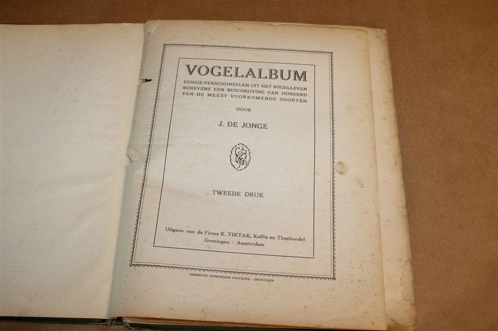 Vogelalbum — Tiktak Koffie — 100 Vogels — Compleet [1925], Boeken, Ophalen of Verzenden, Gelezen