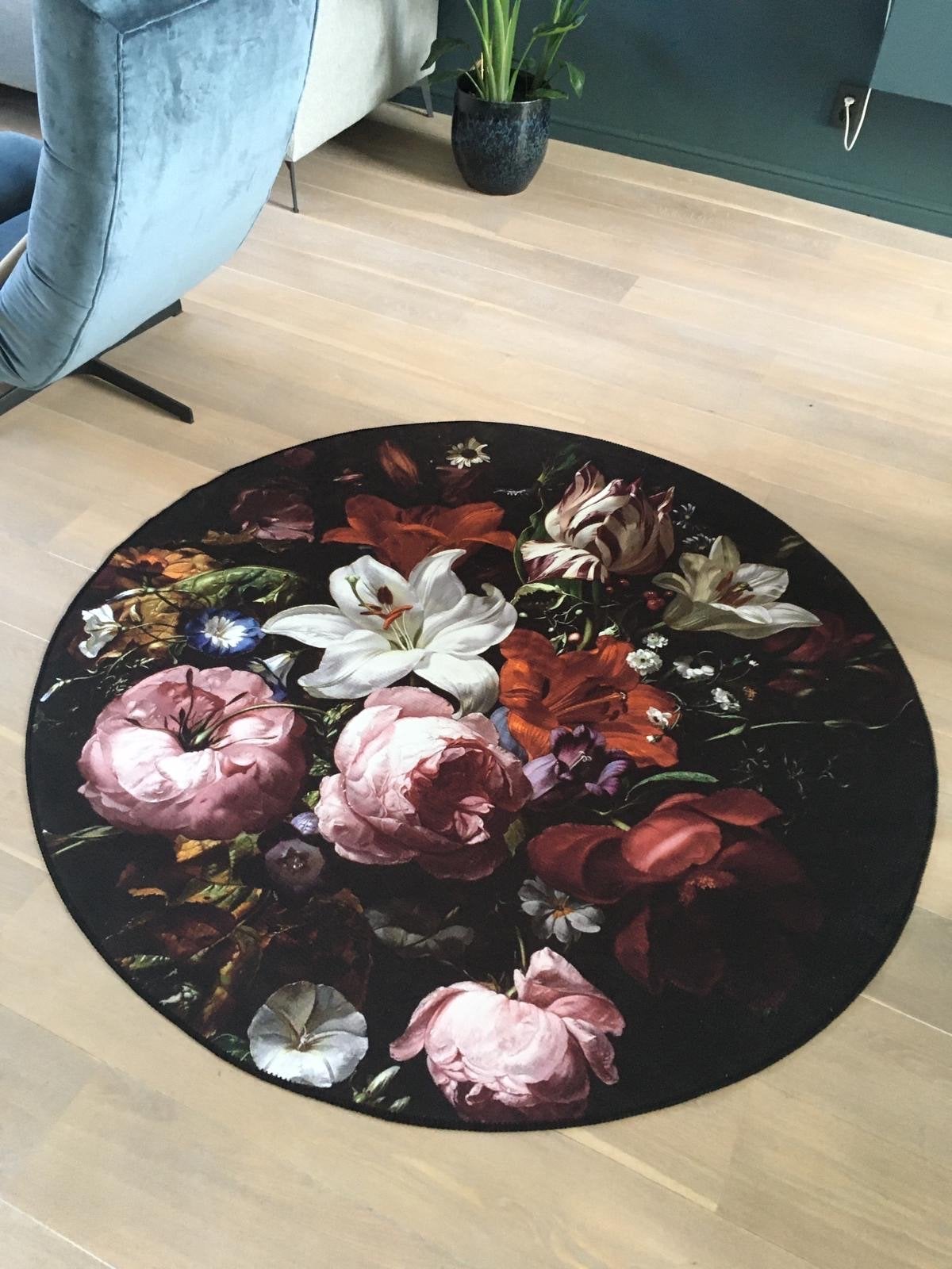 Onwijs mooi vloerkleed van Hertex (ø 160cm), Ophalen, Zwart, 150 tot 200 cm, Rond