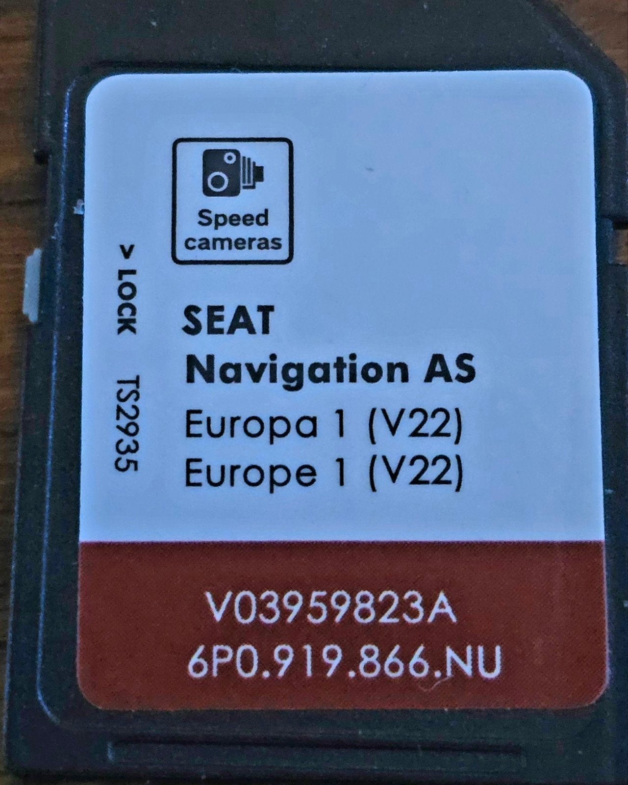 SEAT Navigatie AS Europa 1 V22 SD-kaart met flitspalen, Ophalen of Verzenden, Zo goed als nieuw