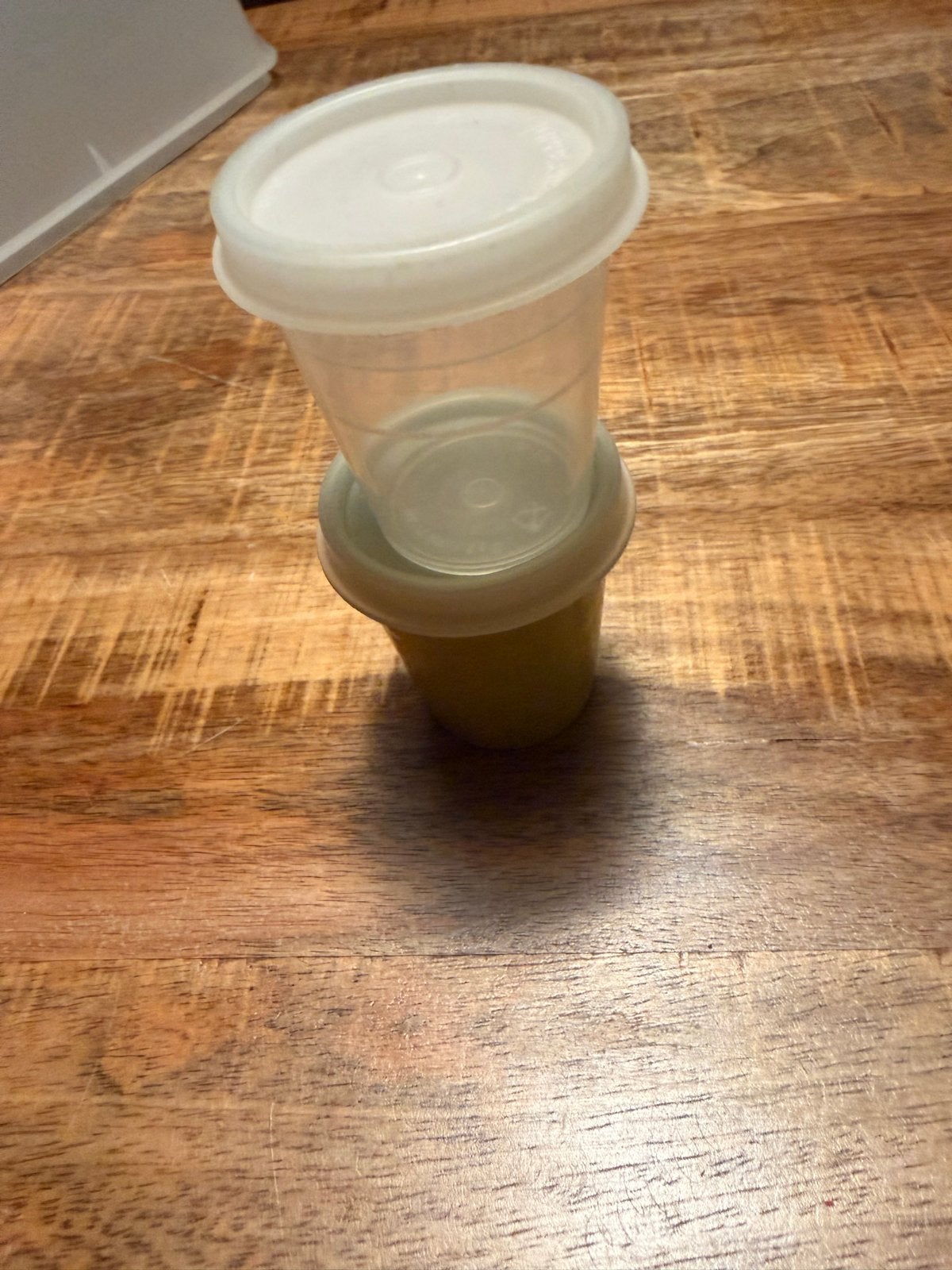 Tupperware bewaarbakjes - set van 2, Gebruikt, Bewaardoos, Wit, Ophalen of Verzenden
