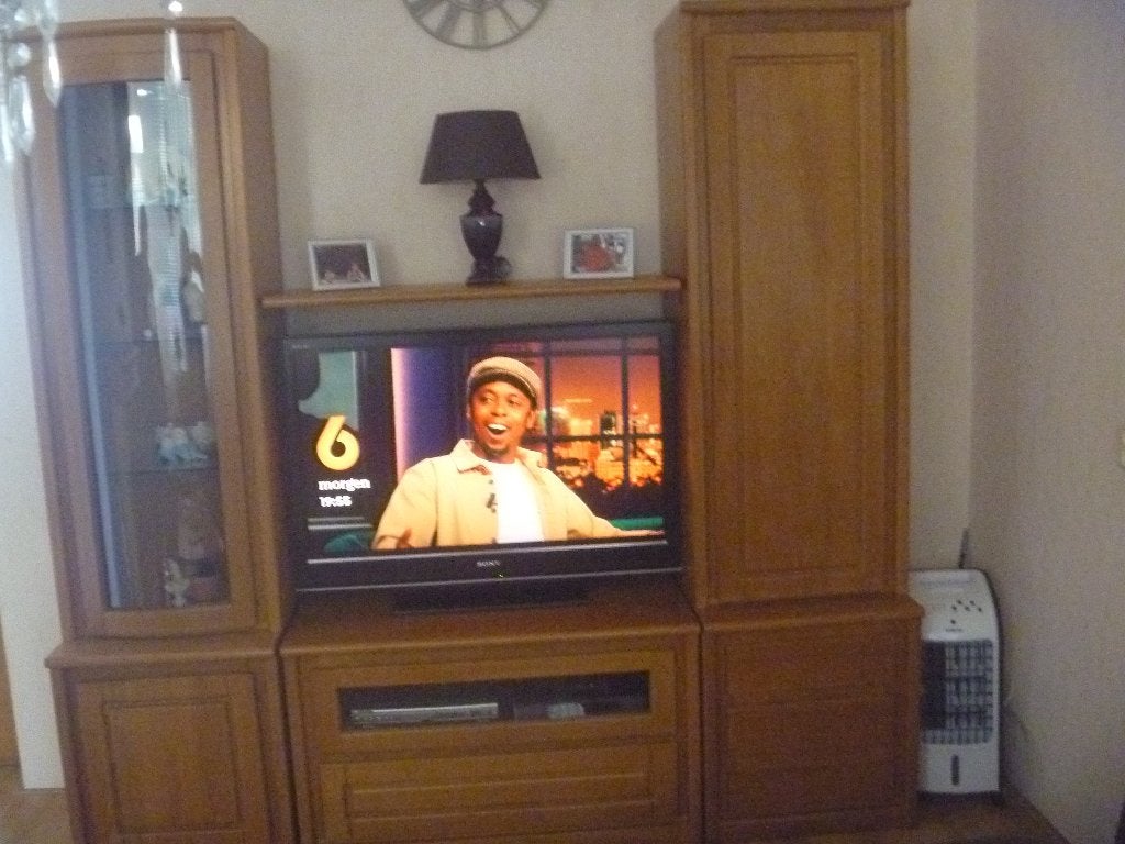 tv wandmeubel, Huis en Inrichting, Kasten | Televisiemeubels, Ophalen, Gebruikt, Eikenhout, 200 cm of meer