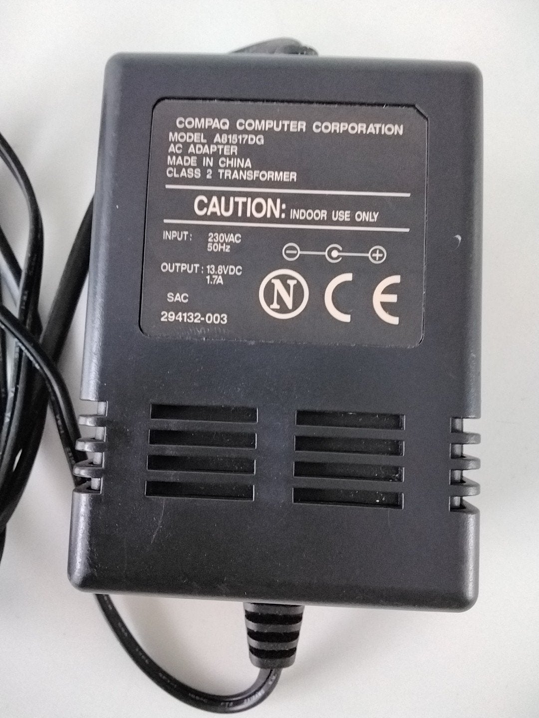 Compaq Computer Corporation netvoeding adapter 13,8v 1,7a, Computers en Software, Vintage Computers, Ophalen of Verzenden, Compaq