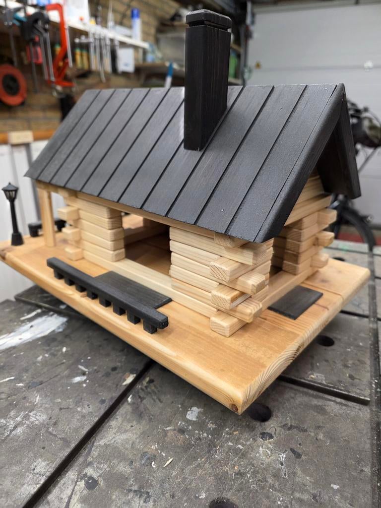 Vogelhuisje in blokhutstijl, Ophalen of Verzenden