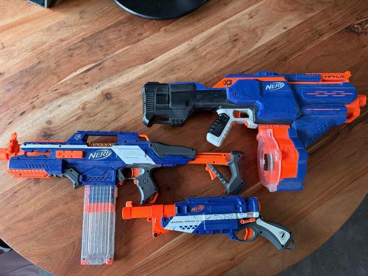 Nerf Elite Blasters Set - 3 stuks, Ophalen, Gebruikt, Jongen of Meisje