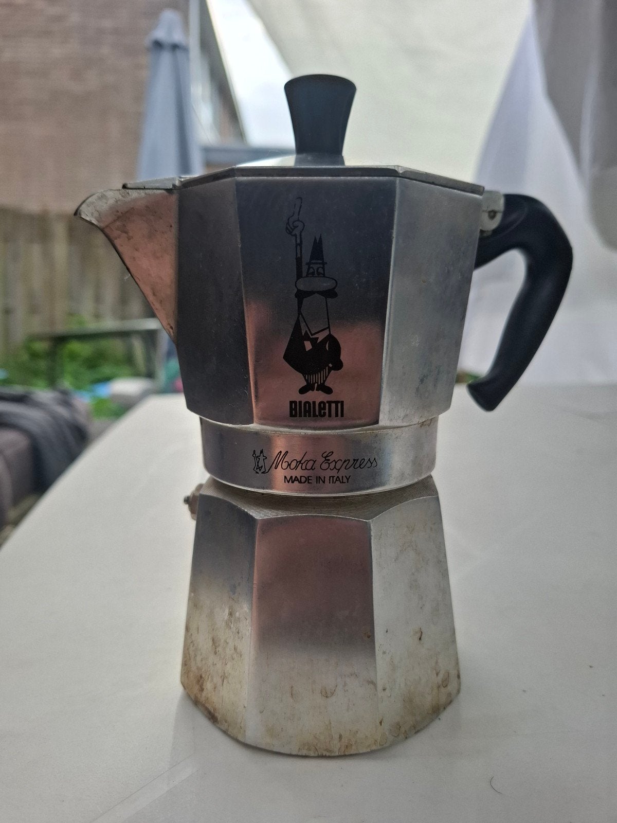 Bialetti Moka Express percolator - Made in Italy, Gebruikt, Overige modellen, Gemalen koffie, Ophalen of Verzenden