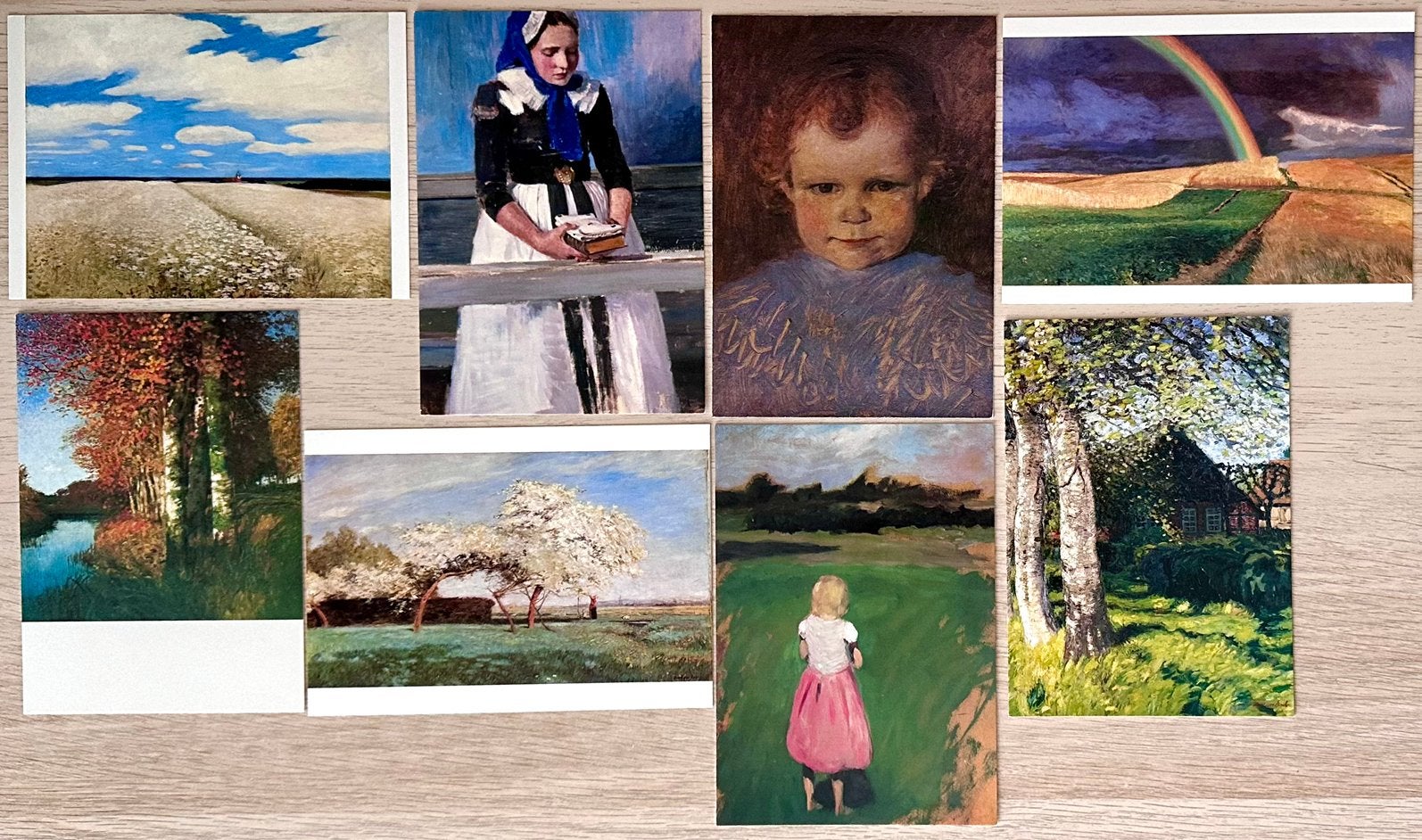 072 PARTIJTJE VAN 8 KAARTEN van HANS AM ENDE (Worpswede), Verzenden, 1980 tot heden, Ongelopen, Overige thema's