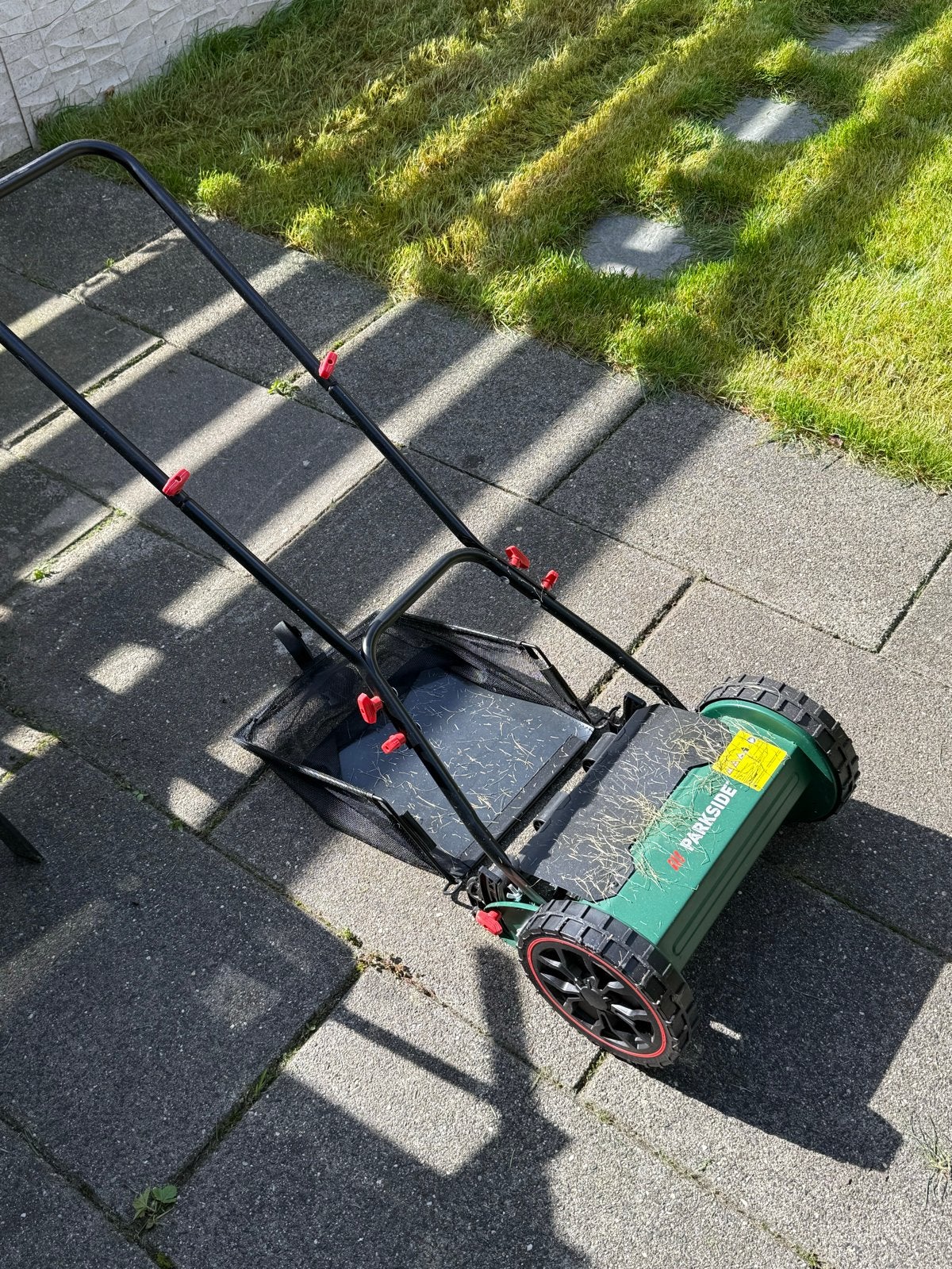 Parkside Handgrasmaaier met opvangzak, Tuin en Terras, Ophalen, Handgrasmaaier, Zo goed als nieuw, Opvangzak