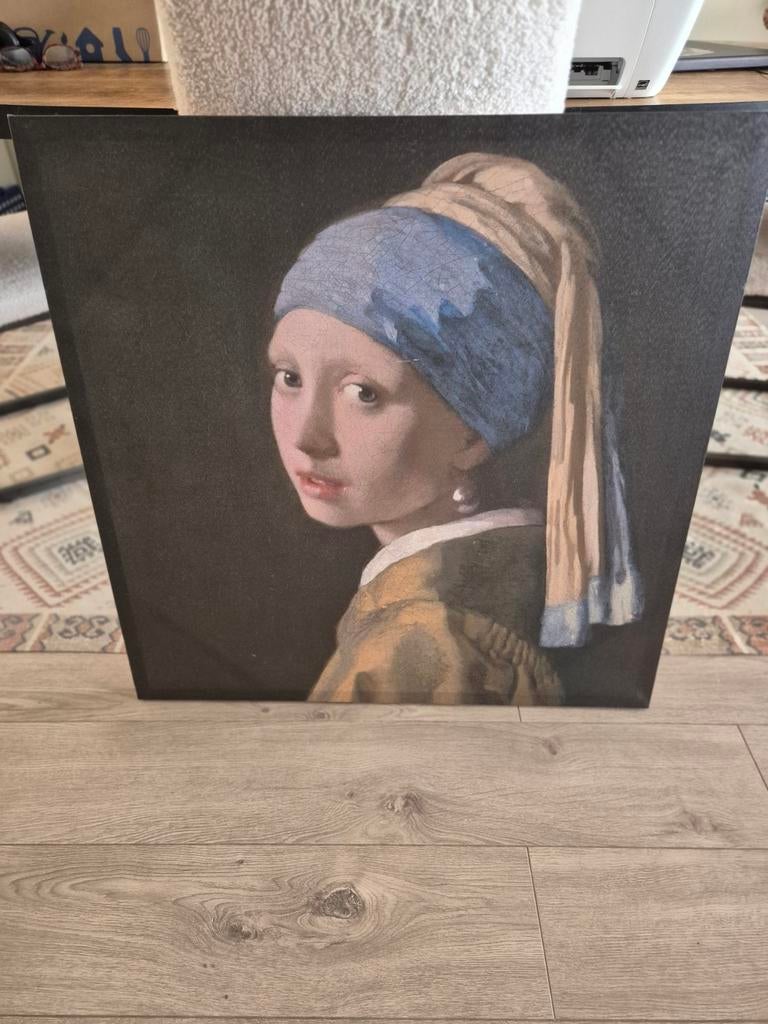 Het meisje met de parel 2x, Antiek en Kunst, Kunst | Schilderijen | Klassiek, Ophalen of Verzenden