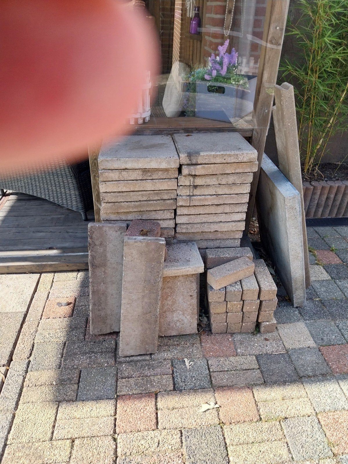 Gebruikte terrastegels en klinkers voor tuin of oprit, Ophalen, Overige materialen, Gebruikt, 5 tot 10 m²