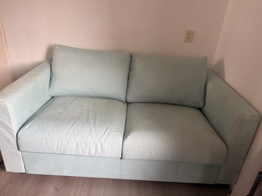 Vimle 2-zitsbank - Zo goed als nieuw - Saxemara blauw, Ophalen, 150 tot 200 cm, Tweepersoons, 75 tot 100 cm