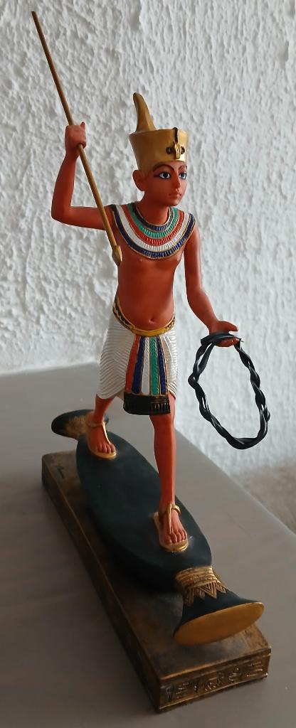 koning Toetanchamon , visser, handgeschilderd, Verzamelen, Beelden en Beeldjes, Ophalen of Verzenden, Zo goed als nieuw, Religie
