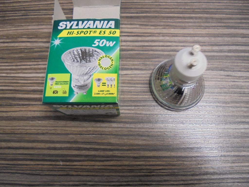 20 st. sylvania ES 50 hi spot 50mm halogeen spots nieuw+doos, Ophalen of Verzenden, Nieuw, Modern/winkel/industrieël