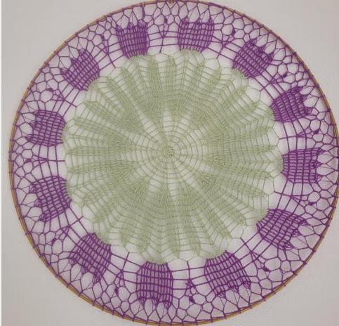 mandala tulpenveld, 40 cm, Wandhanger, Textiel, Nieuw