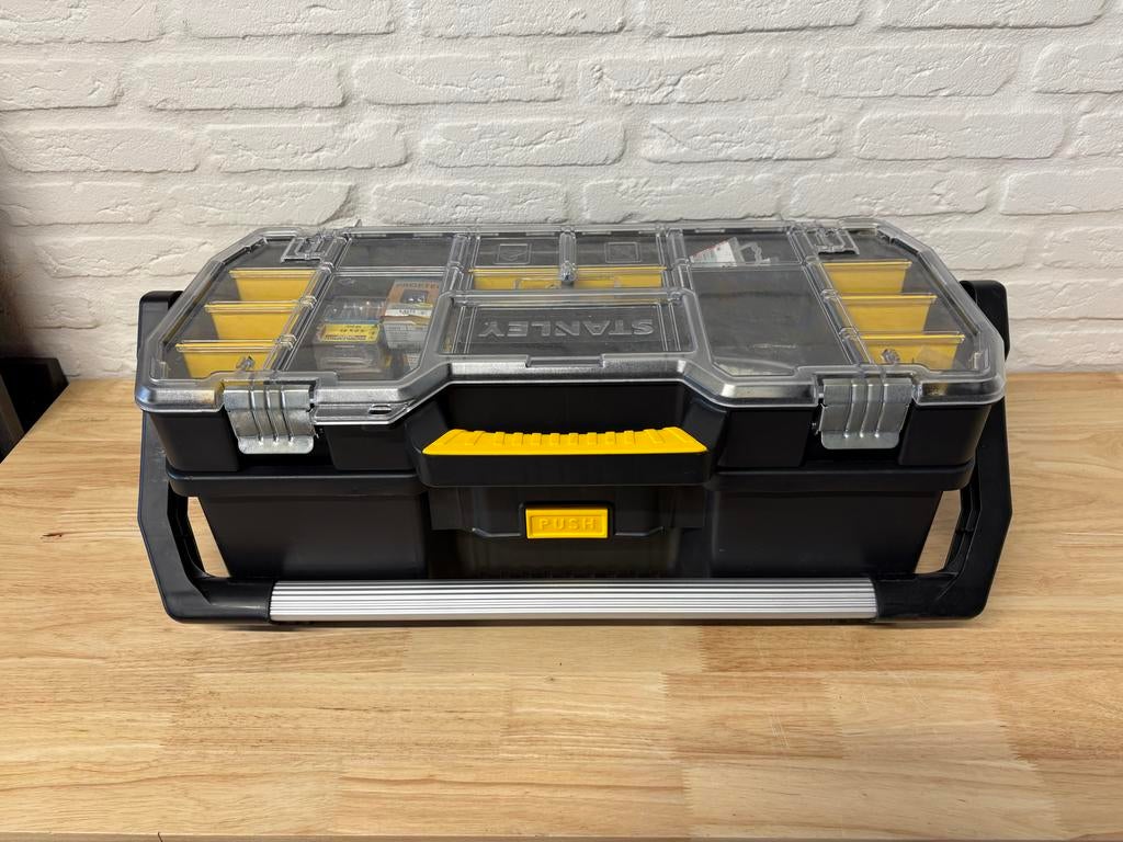 Stanley 24 inch gereedschapskist met organizer, Ophalen, Zo goed als nieuw