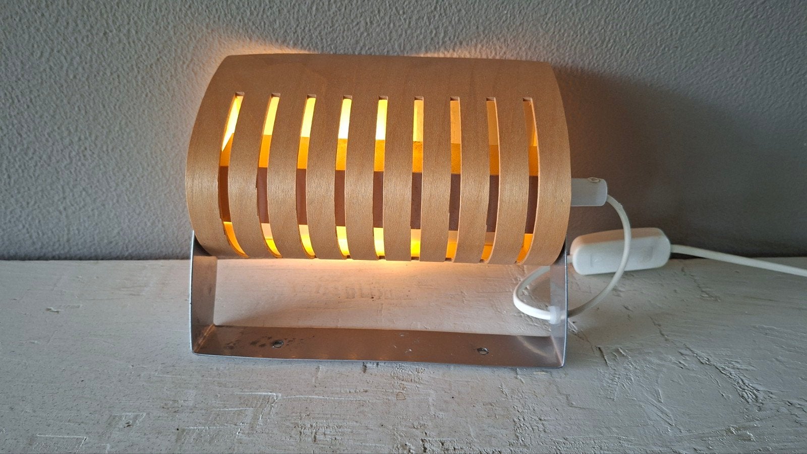 Vintage IKEA Strimma wandlamp - Houten design lamp, Ophalen of Verzenden