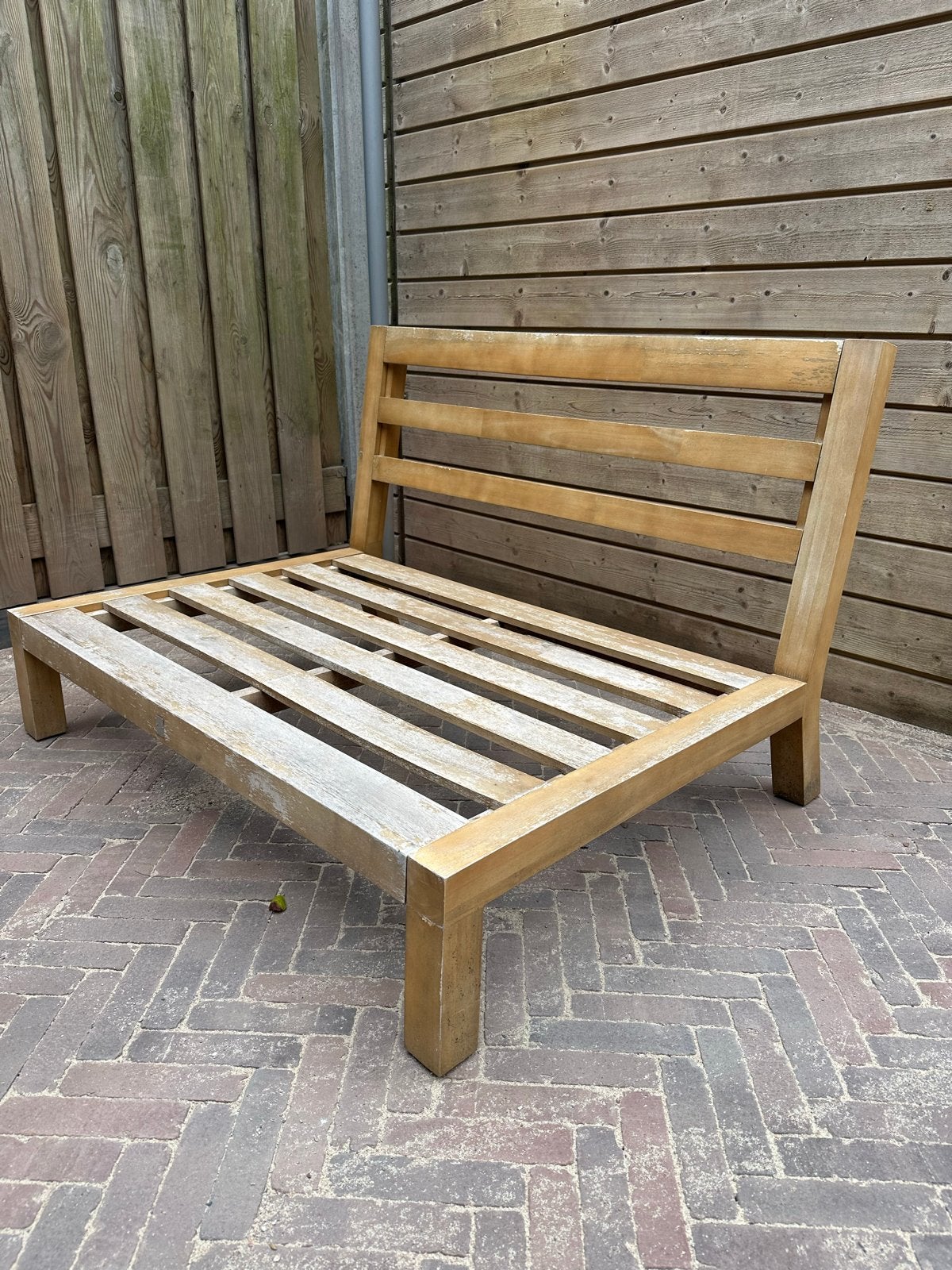 Houten tuinbank FSC-gecertificeerd, Ophalen, Gebruikt, Overige kleuren, Eén