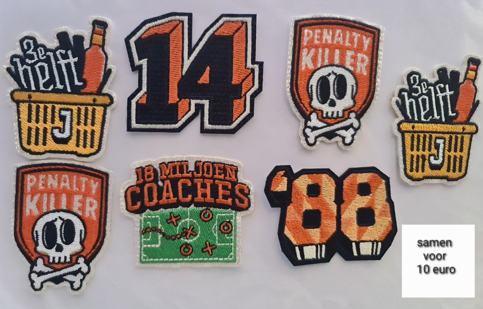 Jumbo Juich Emblemen WK 2026 Oranje Voetbal 7stuks voor10,-, Ophalen of Verzenden, Nieuw, Poster, Plaatje of Sticker