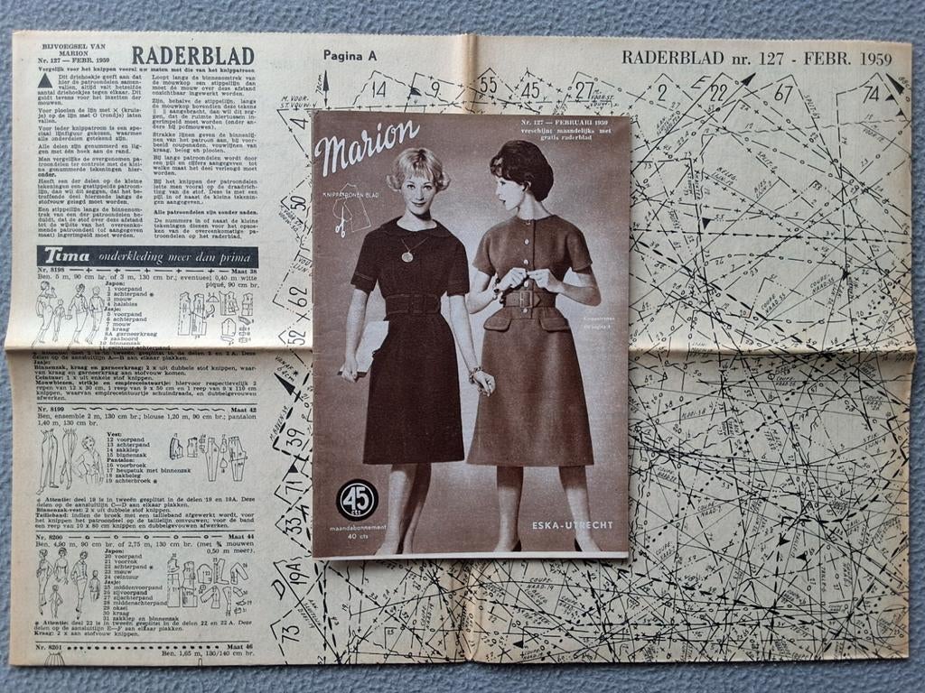 Marion kledingpatronen 1959, Ophalen of Verzenden, Gebruikt, Vrouw, Marion