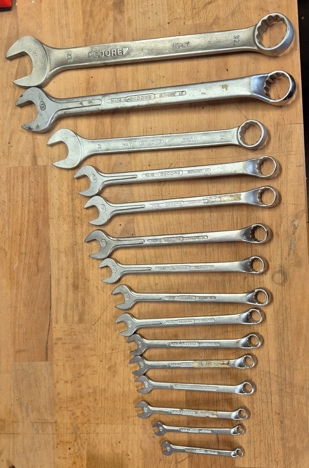 Gedore Steekringsleutel 1B Set - Diverse Maten, Ophalen of Verzenden, Zo goed als nieuw