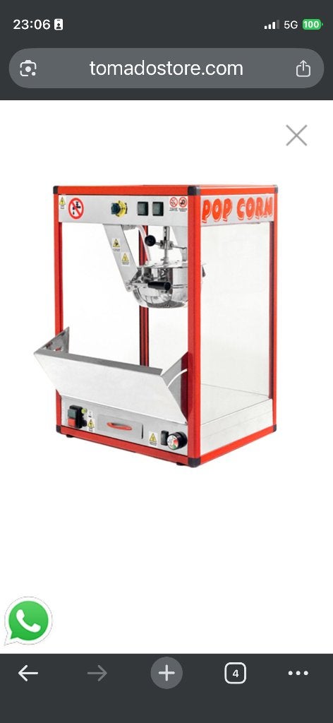 Popcorn machine, Ophalen, Gebruikt, Overige
