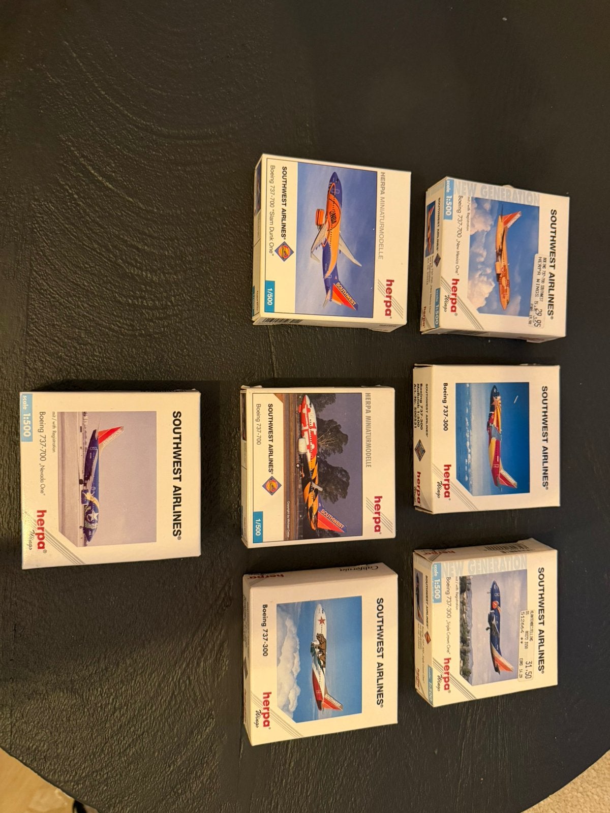 HerpaWings1:500 — Set 7x Southwest Airlines Special Liveries, Ophalen of Verzenden, Zo goed als nieuw, Schaalmodel