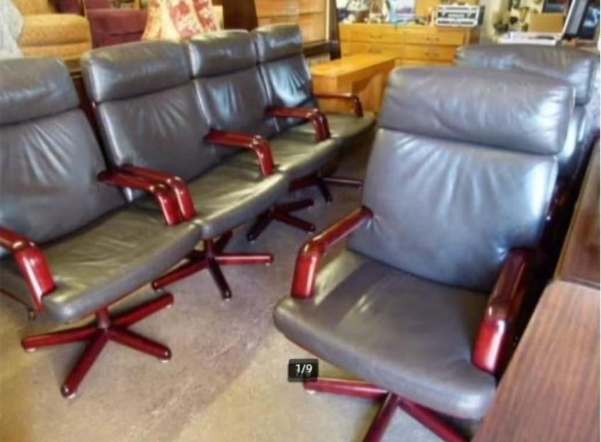 vintage KNOLL designer bureau - besprekingsstoelen stukprijs, Ophalen, Zo goed als nieuw, Overige kleuren, Bureaustoel