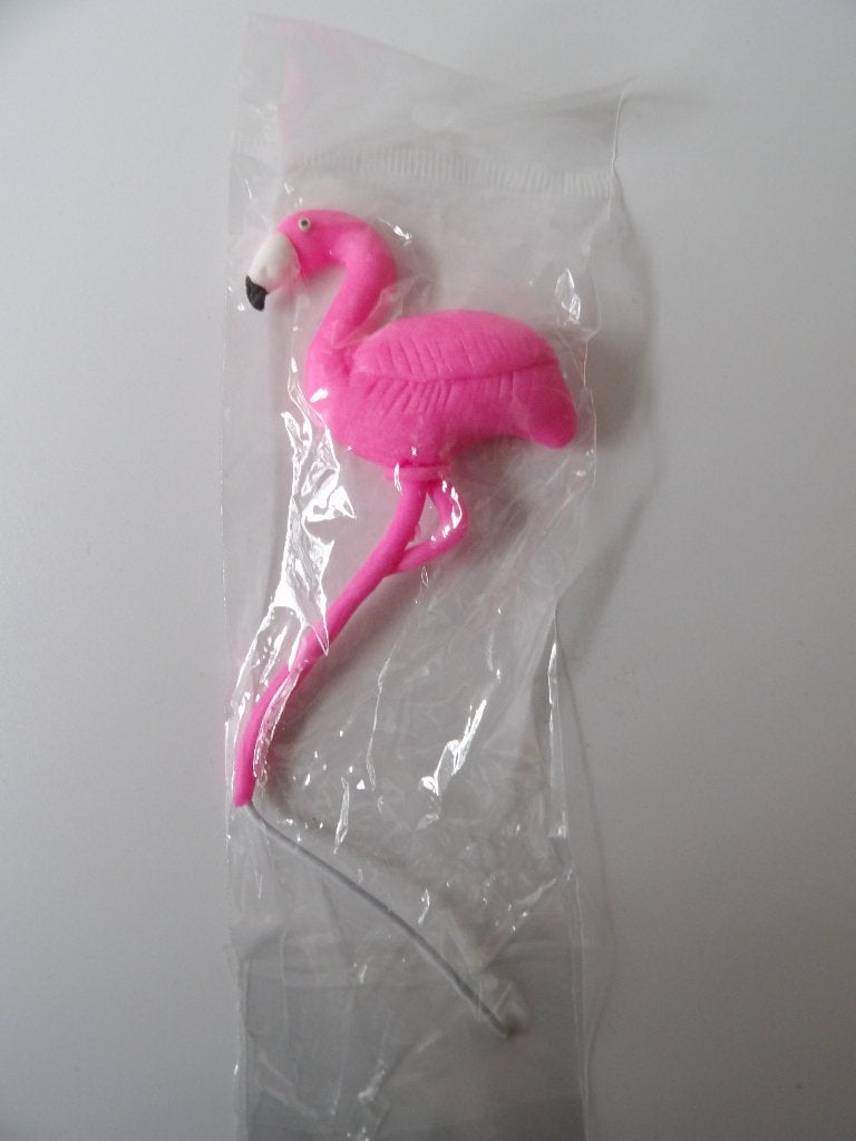 nieuw taarttopper - prikker Flamingo, Ophalen of Verzenden, Nieuw, Taarten of Cupcakes, Versiering