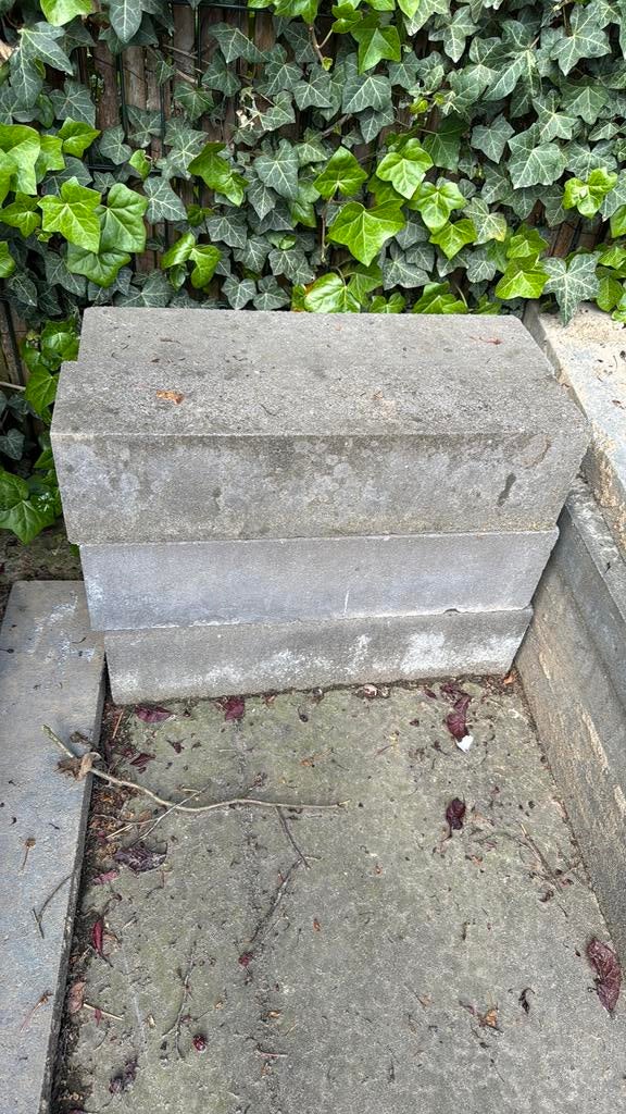 Betonband vierkant ter decoratie (9 stuks), Tuin en Terras, Tegels en Klinkers, Ophalen, Gebruikt, Overige typen, Minder dan 5 m²