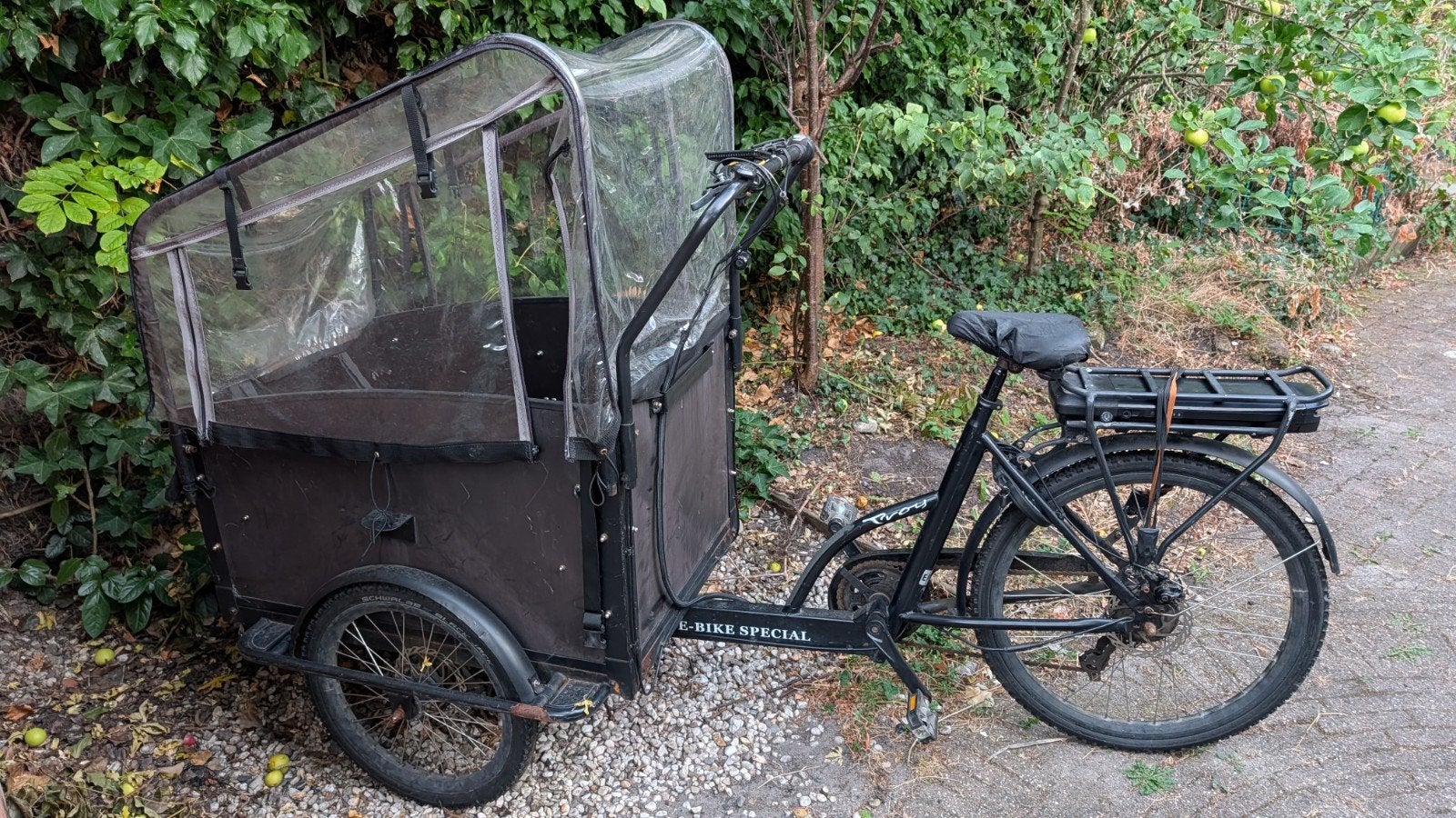 Troy E-Bike Special bakfiets - rijdt als gewone fiets, Gebruikt, Huif, 2 kinderen, Trommelrem