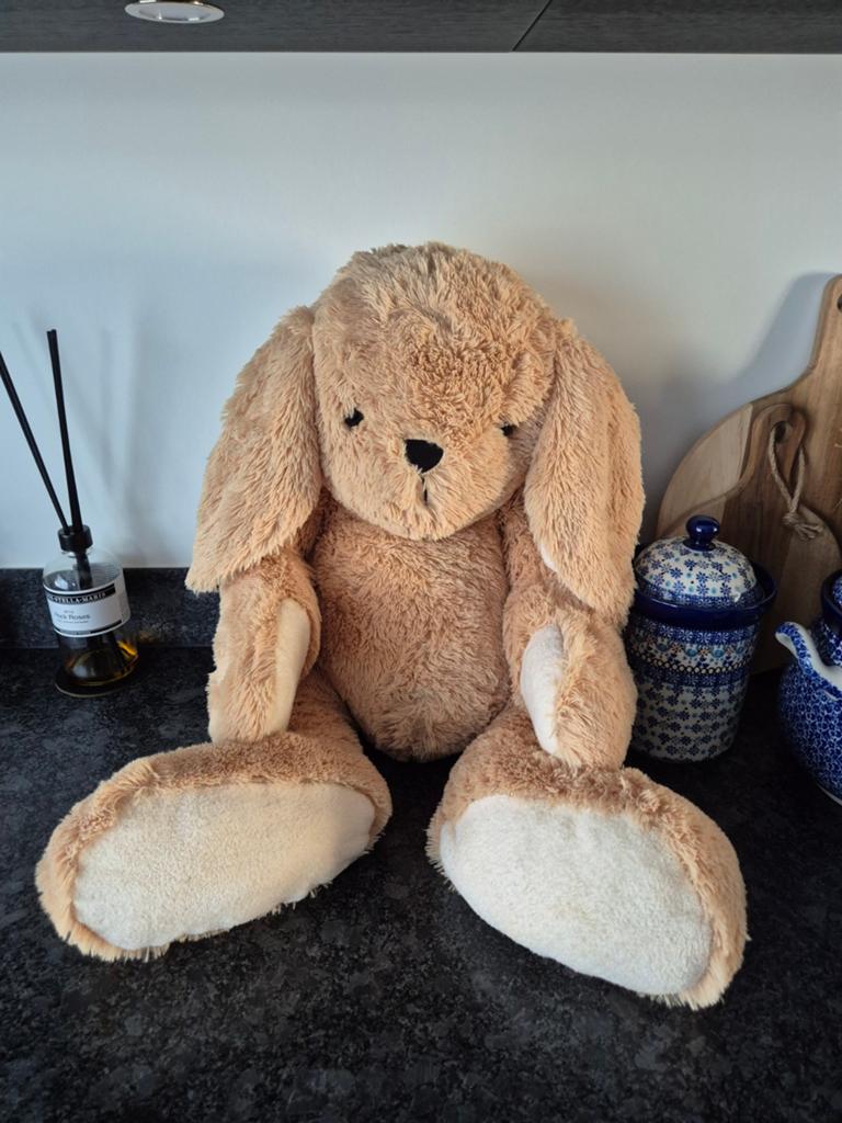 Knuffel Konijn Groot, Ophalen of Verzenden, Zo goed als nieuw, Stoffen beer, Overige merken
