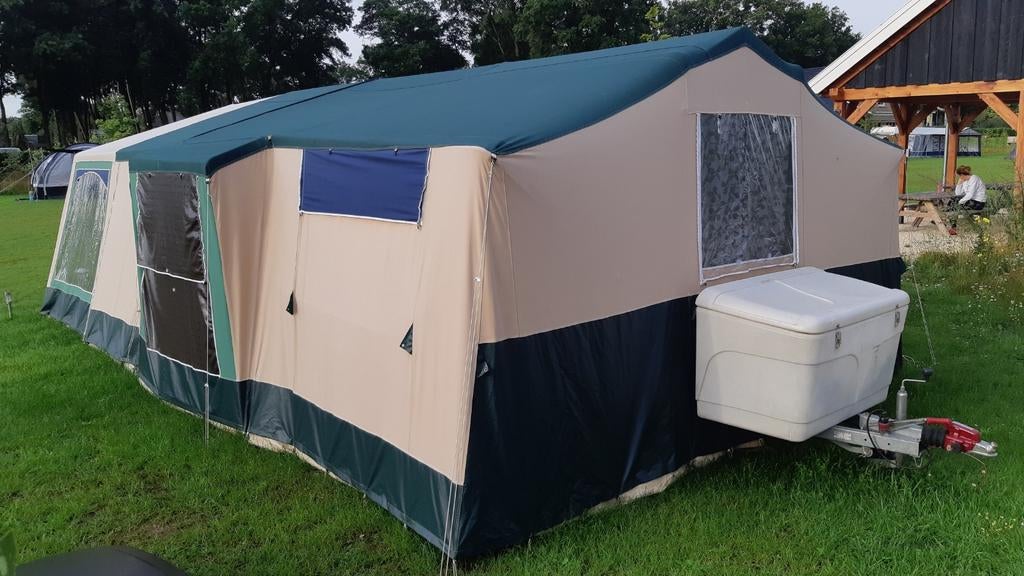 Vouwwagen cabanon jupiter 8 persoons, Caravans en Kamperen, Ophalen, Meerkleurig, Cabanon, Aanwezig