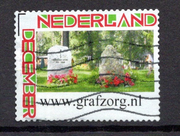 gestempelde zegel. persoonlijke. grafzorg in kerstzegel, Ophalen of Verzenden, Na 1940, Gestempeld