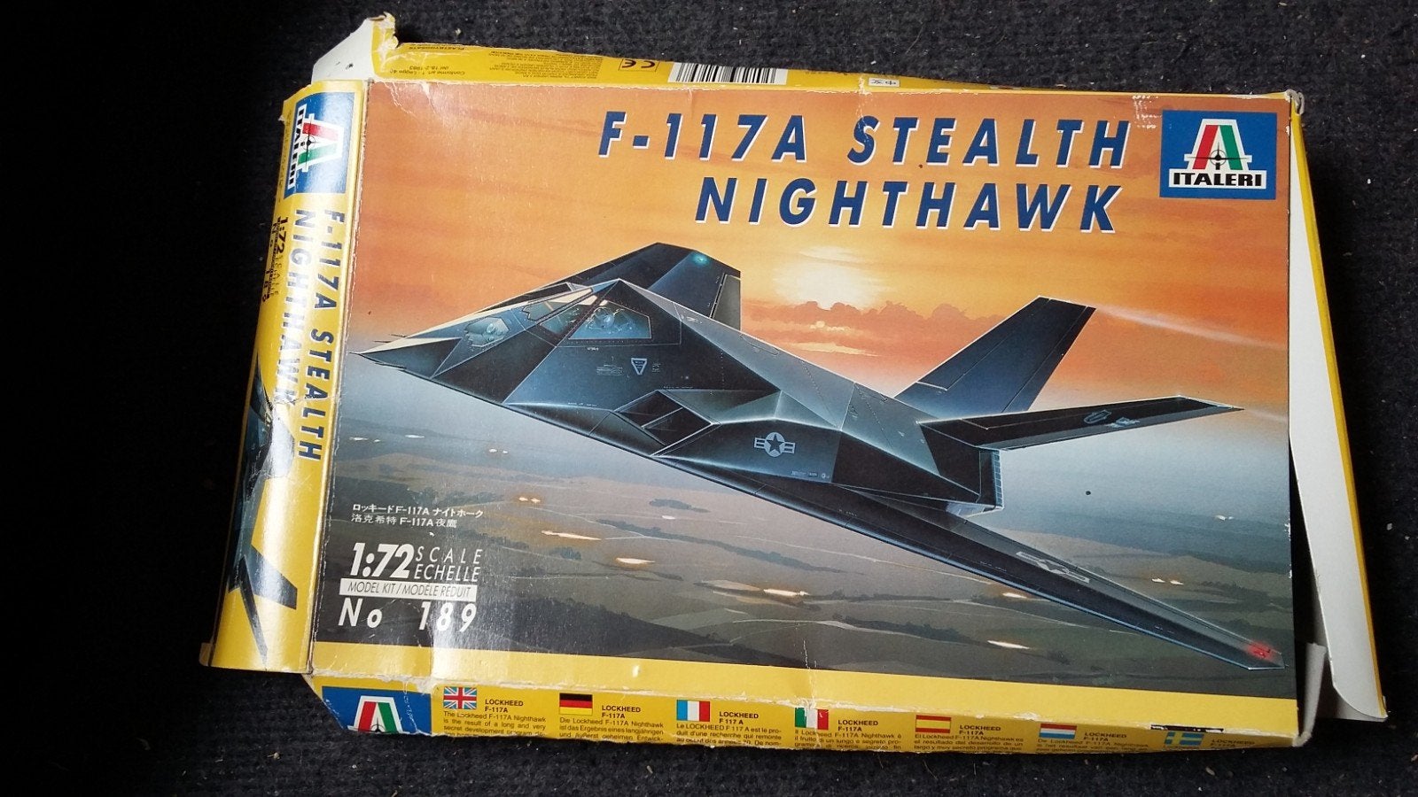 Bouwpakket Italeri F-117A Stealth Nighthawk 1:72, 1:72 tot 1:144, Italeri, Nieuw, Ophalen of Verzenden