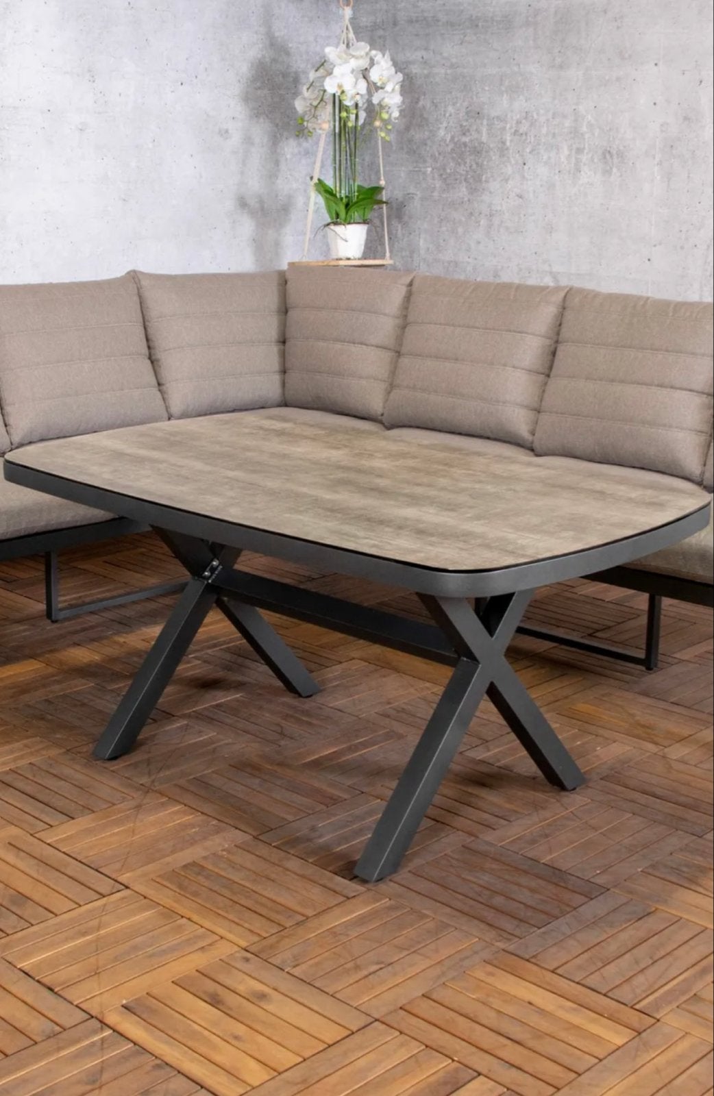 Nieuwe tuintafel voor buiten - Sens-Line Donna Corner set, Tuin en Terras, Ophalen, Nieuw, Rechthoekig, Metaal