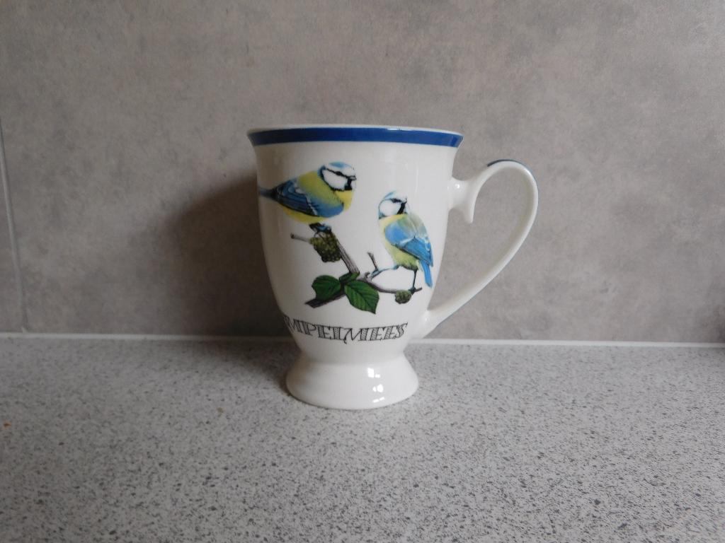 Mok Pimpelmees Hollandse Vogels door Elles, Ophalen of Verzenden, Zo goed als nieuw, Overige stijlen, Kop(pen) en/of Schotel(s)