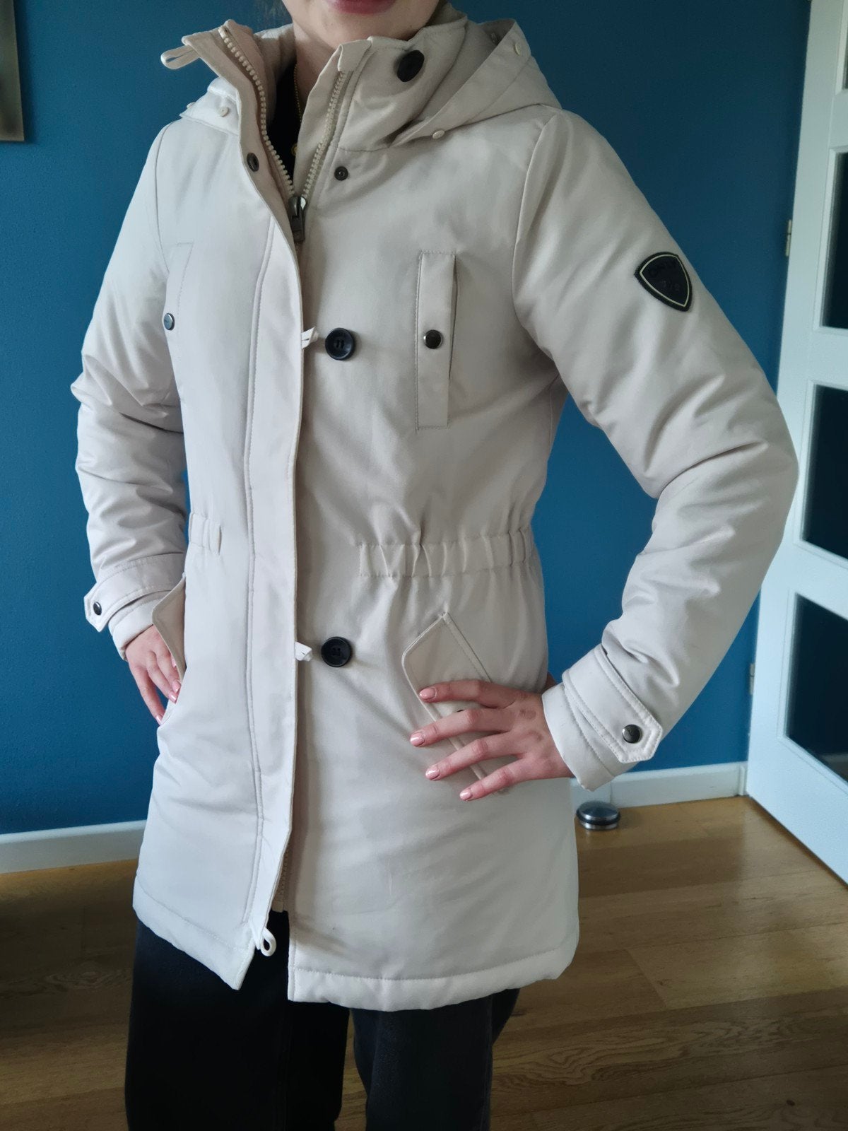 Winterjas, off-white Only maat s, Only, Wit, Ophalen of Verzenden, Zo goed als nieuw