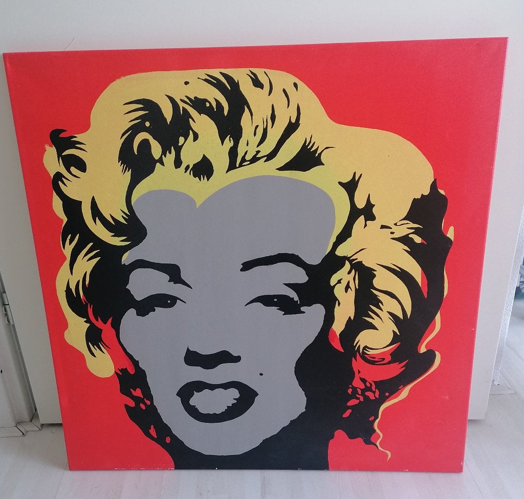 nr 3 schilderij Marilyn Monroe, Ophalen of Verzenden, Minder dan 50 cm, Schilderij