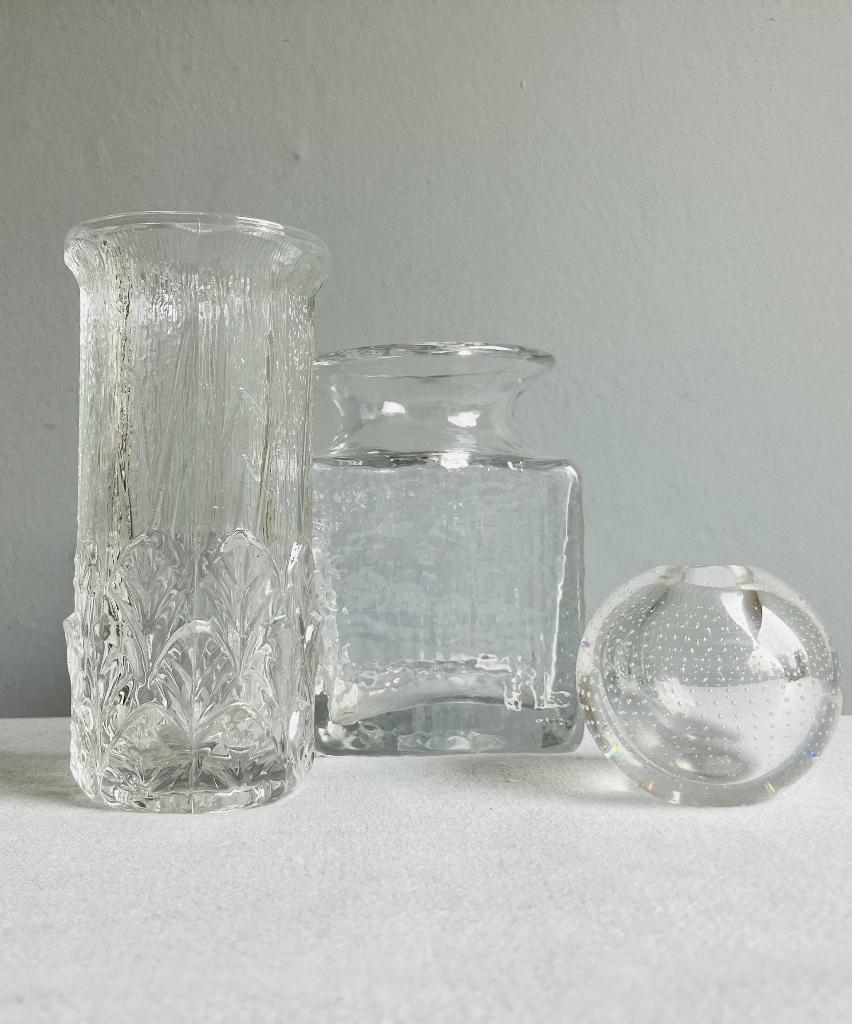 Seventies vazen glas Stanislav Kral Chlum Fidenza Copier, Antiek en Kunst, Ophalen of Verzenden