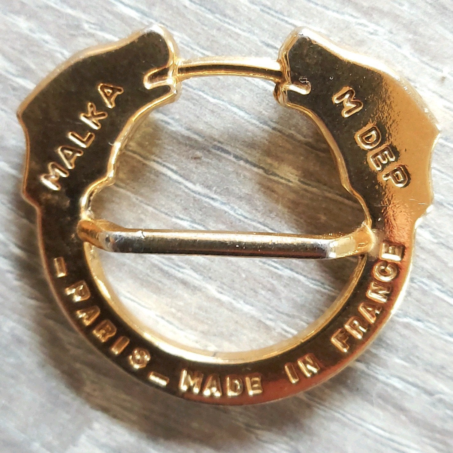 Vintage Malka Paris Sjaalring / Sjaalclip
Luipaard Jaren '80, Ophalen of Verzenden, Goud, Overige materialen