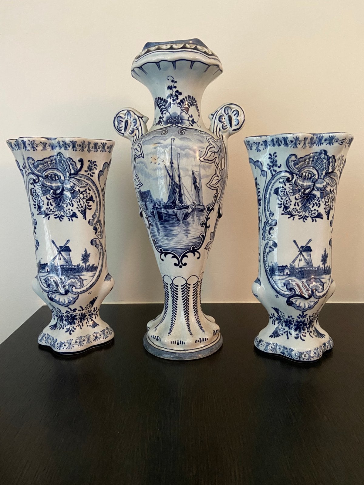 Delft blauw kast-stel  van  oma jaren 30, Antiek en Kunst, Ophalen of Verzenden
